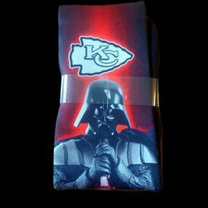 Rock 'Em Kansas City Chiefs Darth Vader Crew Socks NWT Star Wars NFL